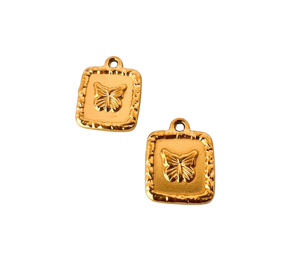 Gold Plate Butterfly Charm
