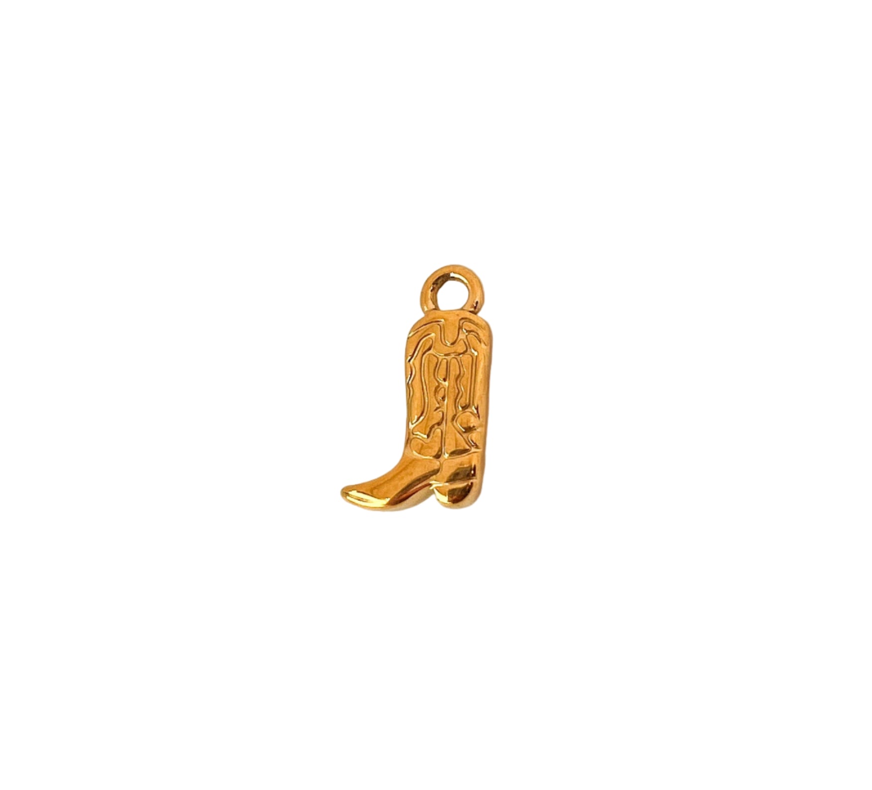 Gold Cowboy Boot Charm
