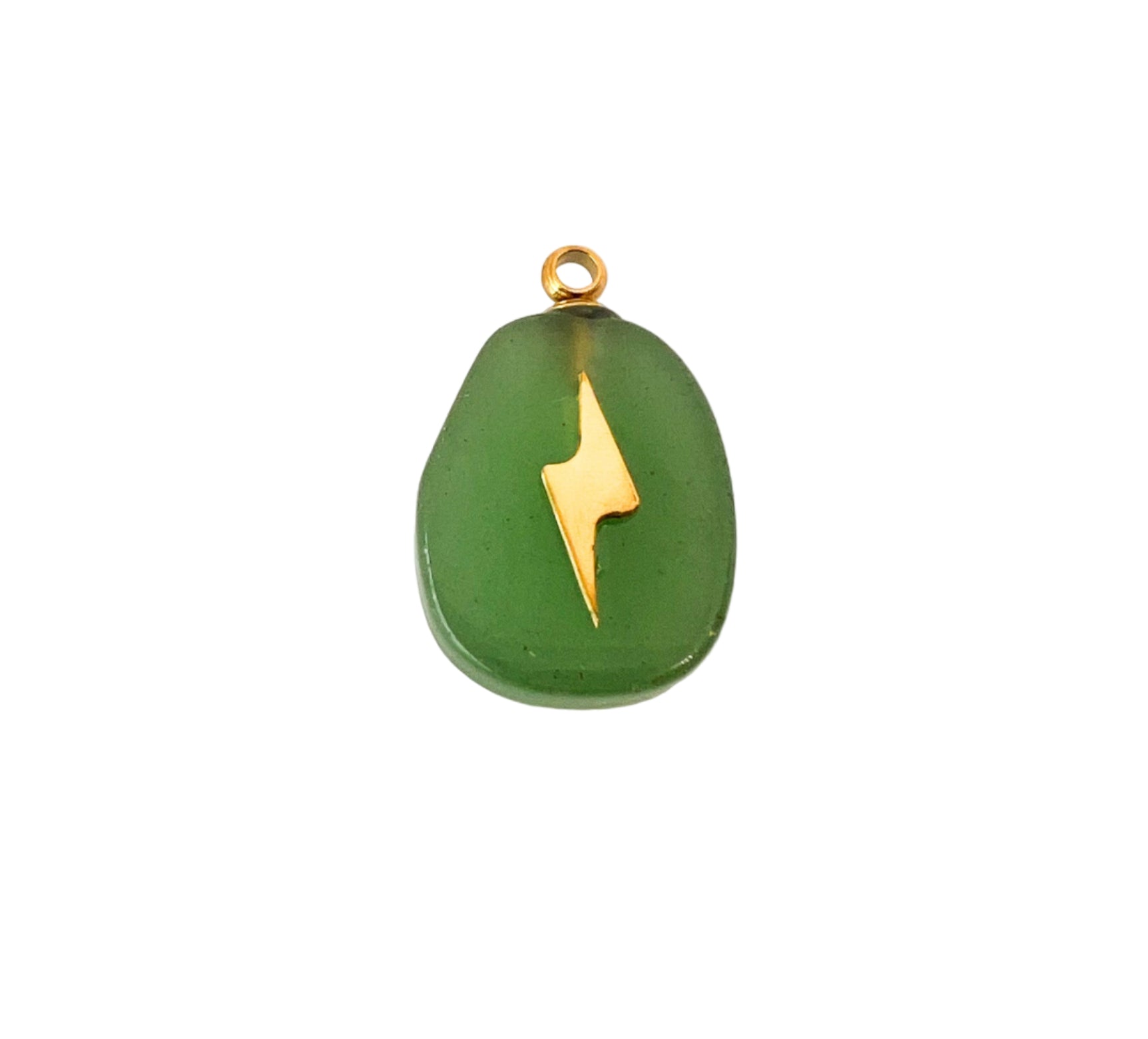 Green Lightning Charm