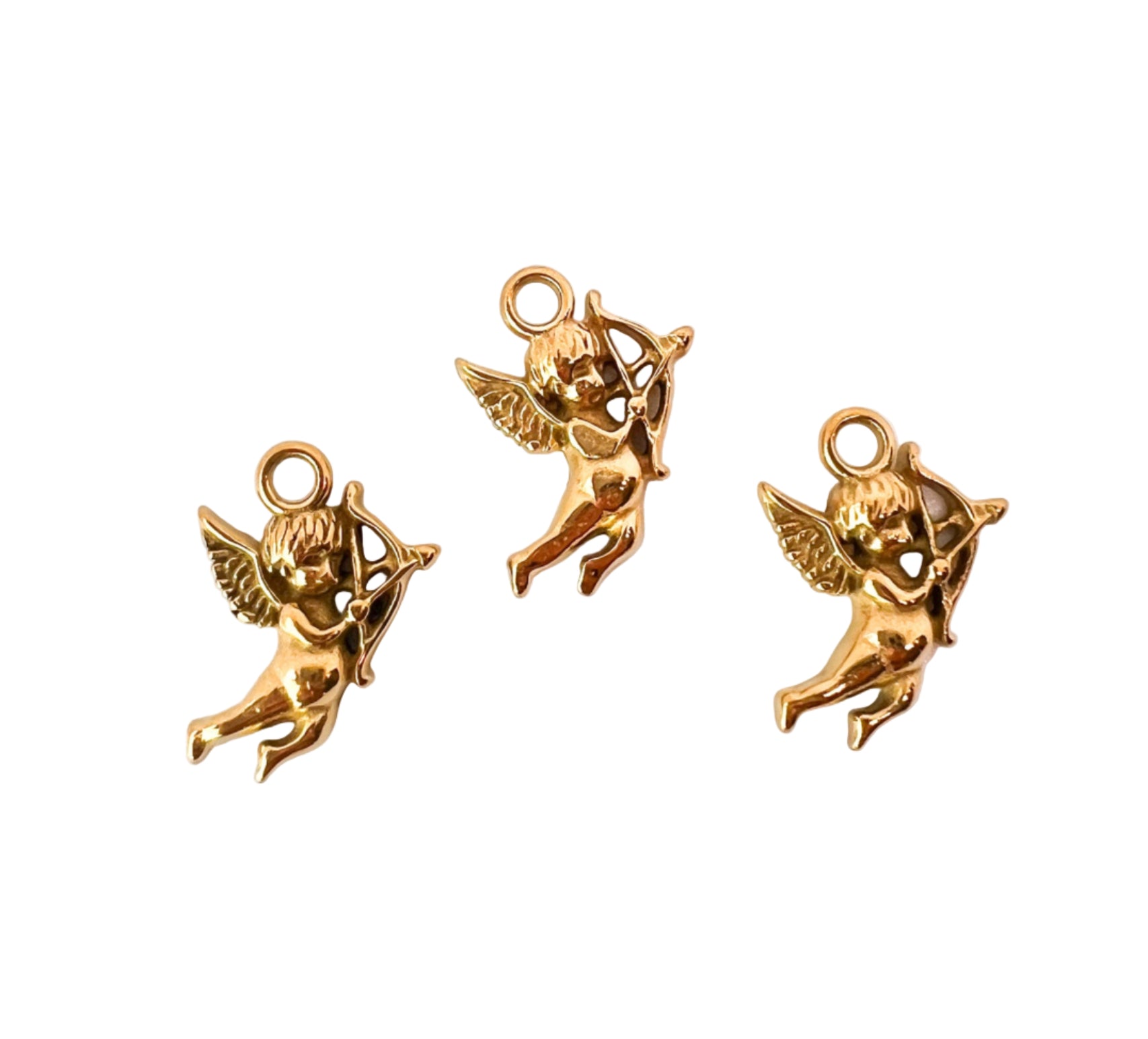 Gold Cupid Charm