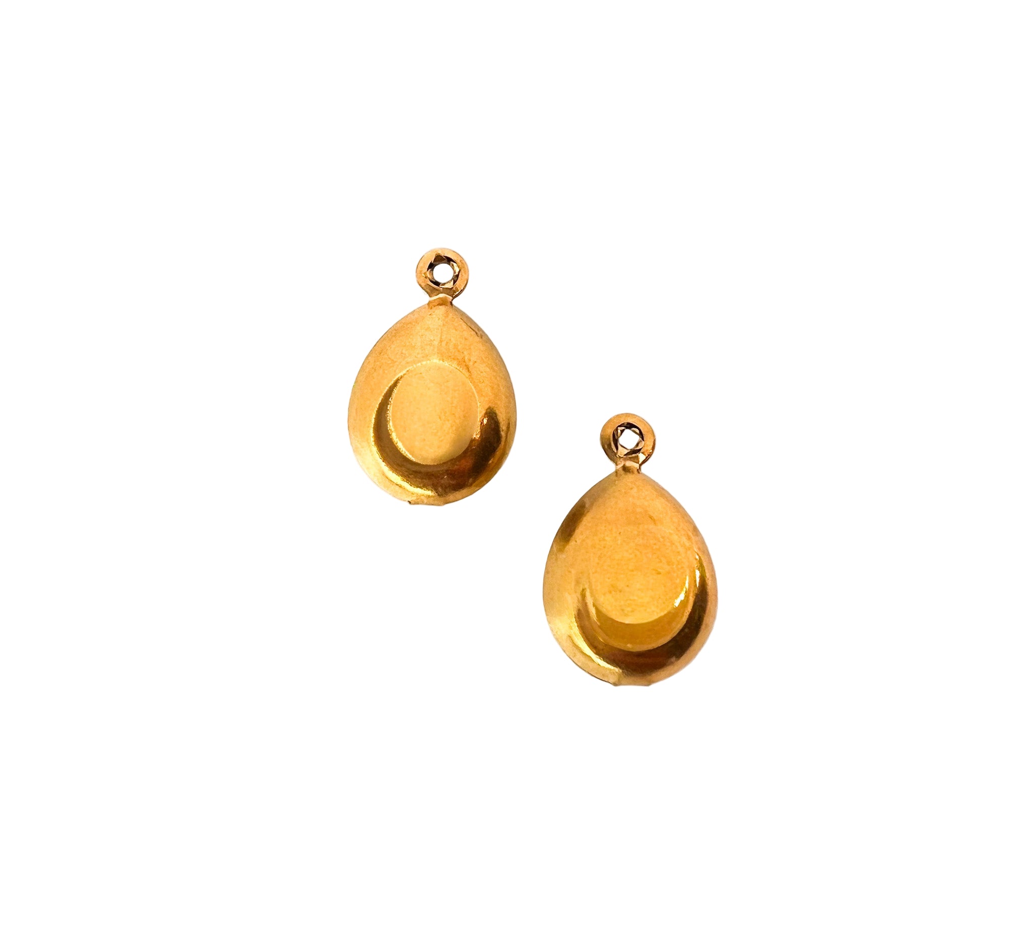 Gold Puff Dewdrop Charm