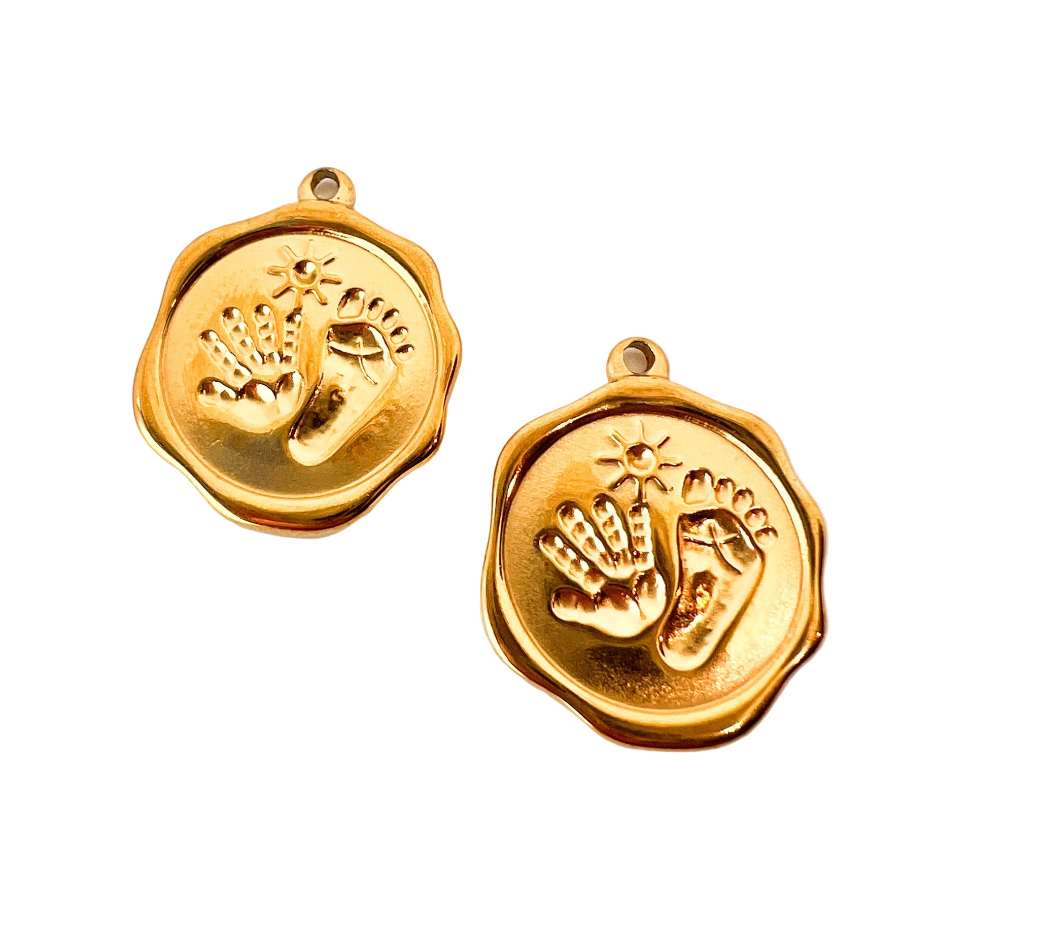 Gold Hand & Footprint Charm