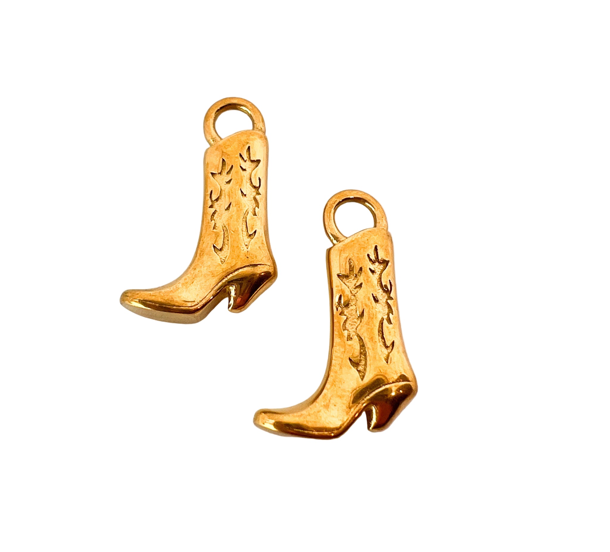 Gold Rodeo Boot Charm