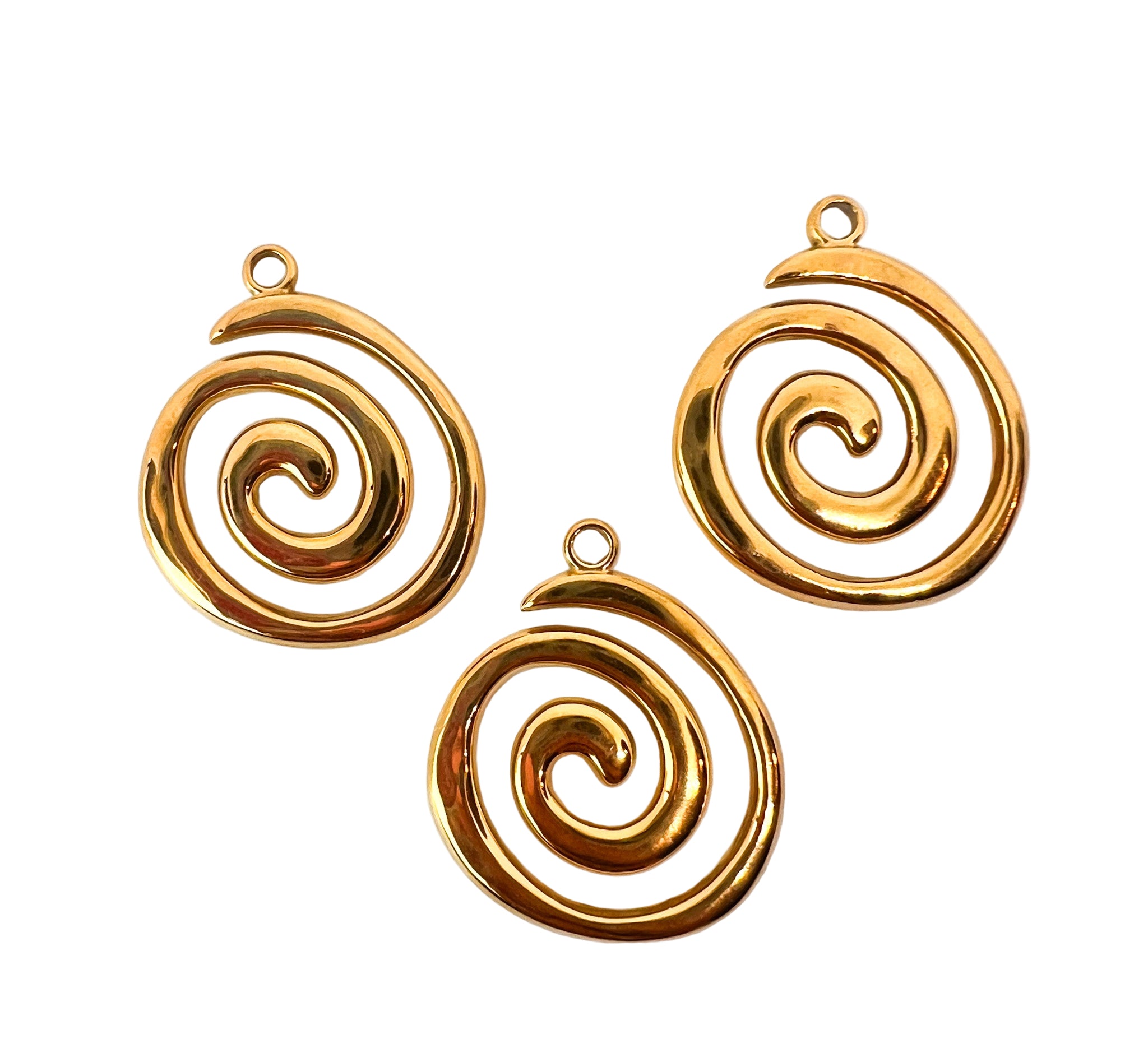 Gold Spiral Charm