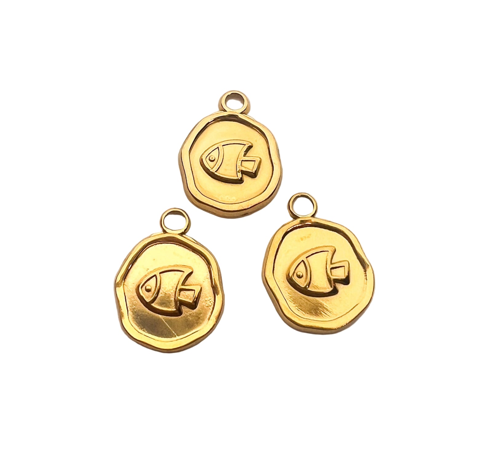 Gold Fish Seal Charm