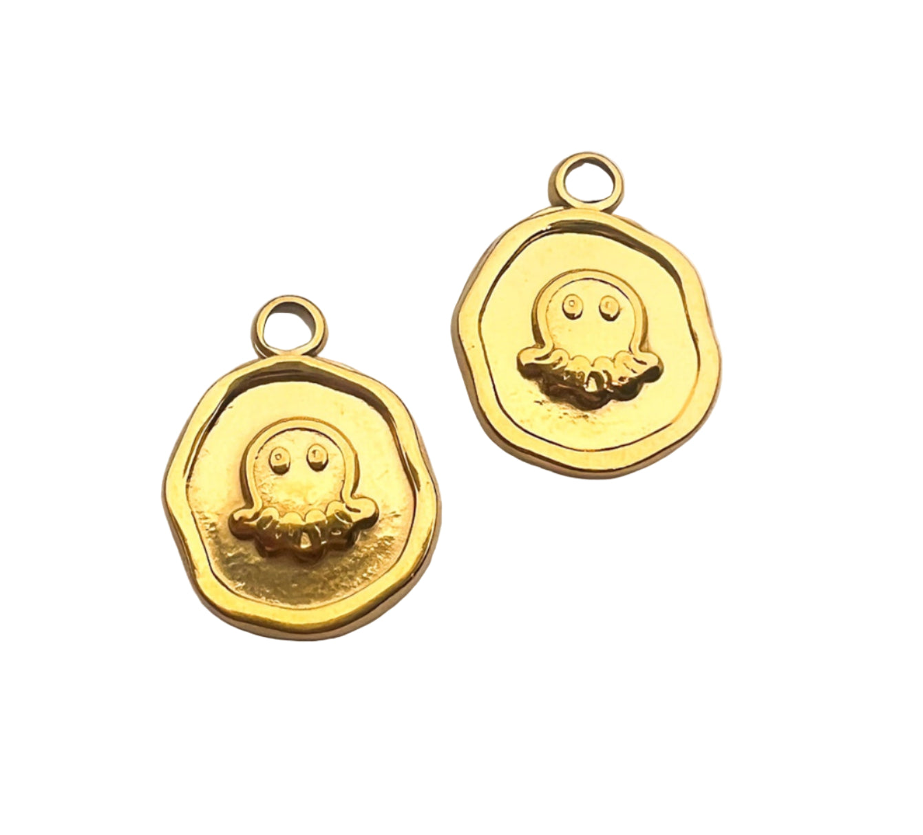 Gold Octopus Seal Charm
