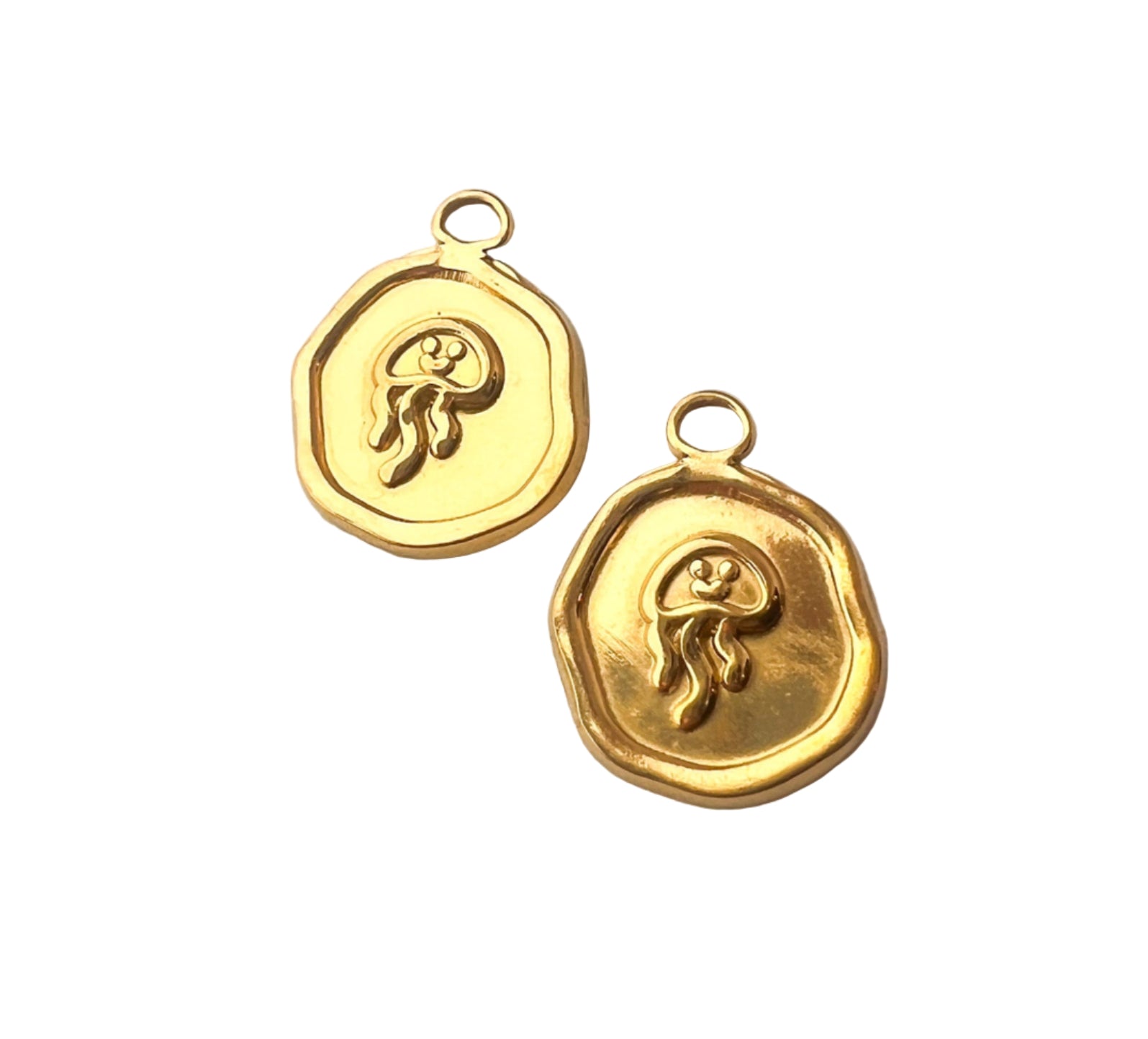 Gold Jellyfish Seal Charm