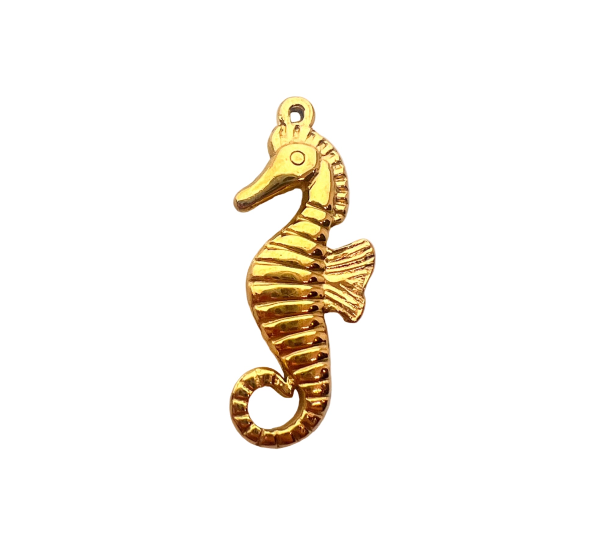 Large Gold Seahorse Charm