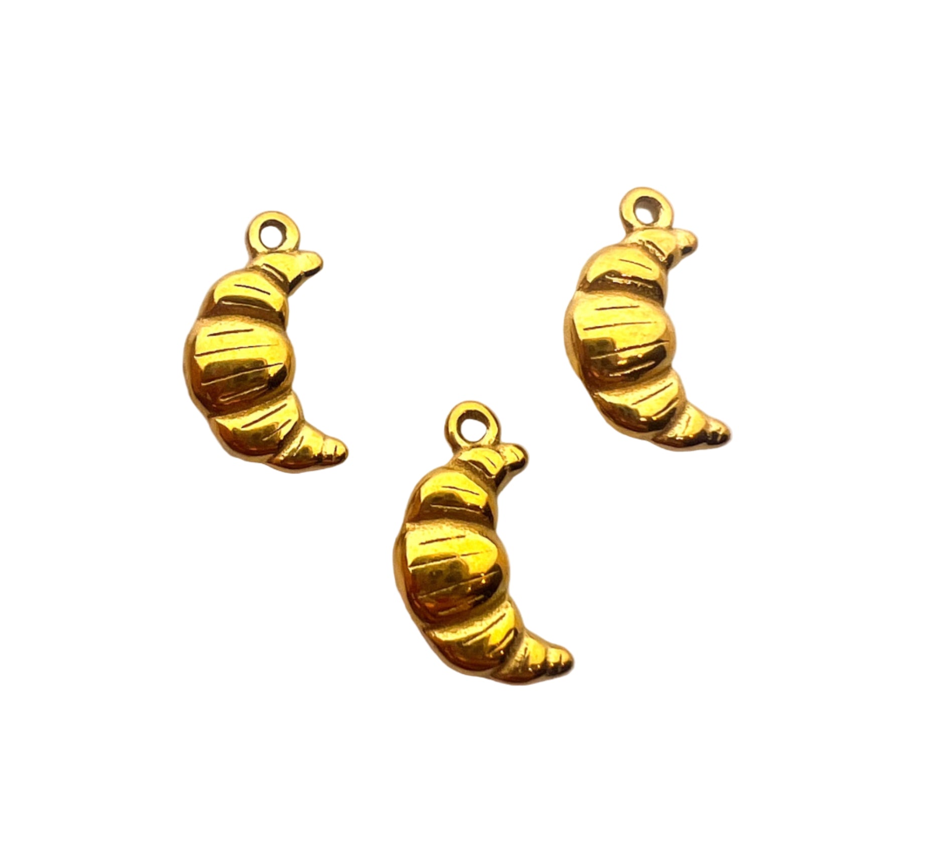 Mini Gold Croissant Charm
