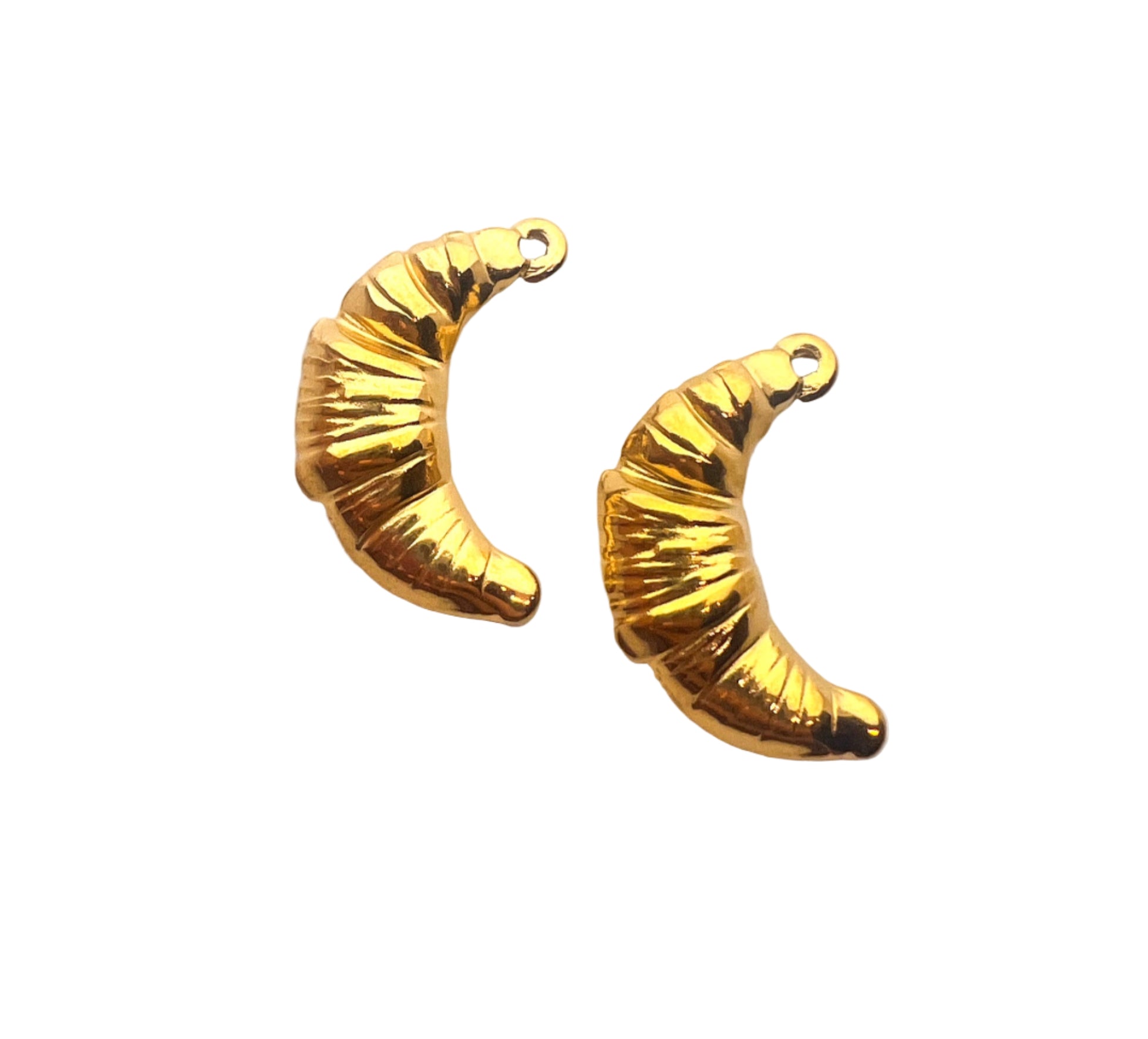 Large Gold Croissant Charm