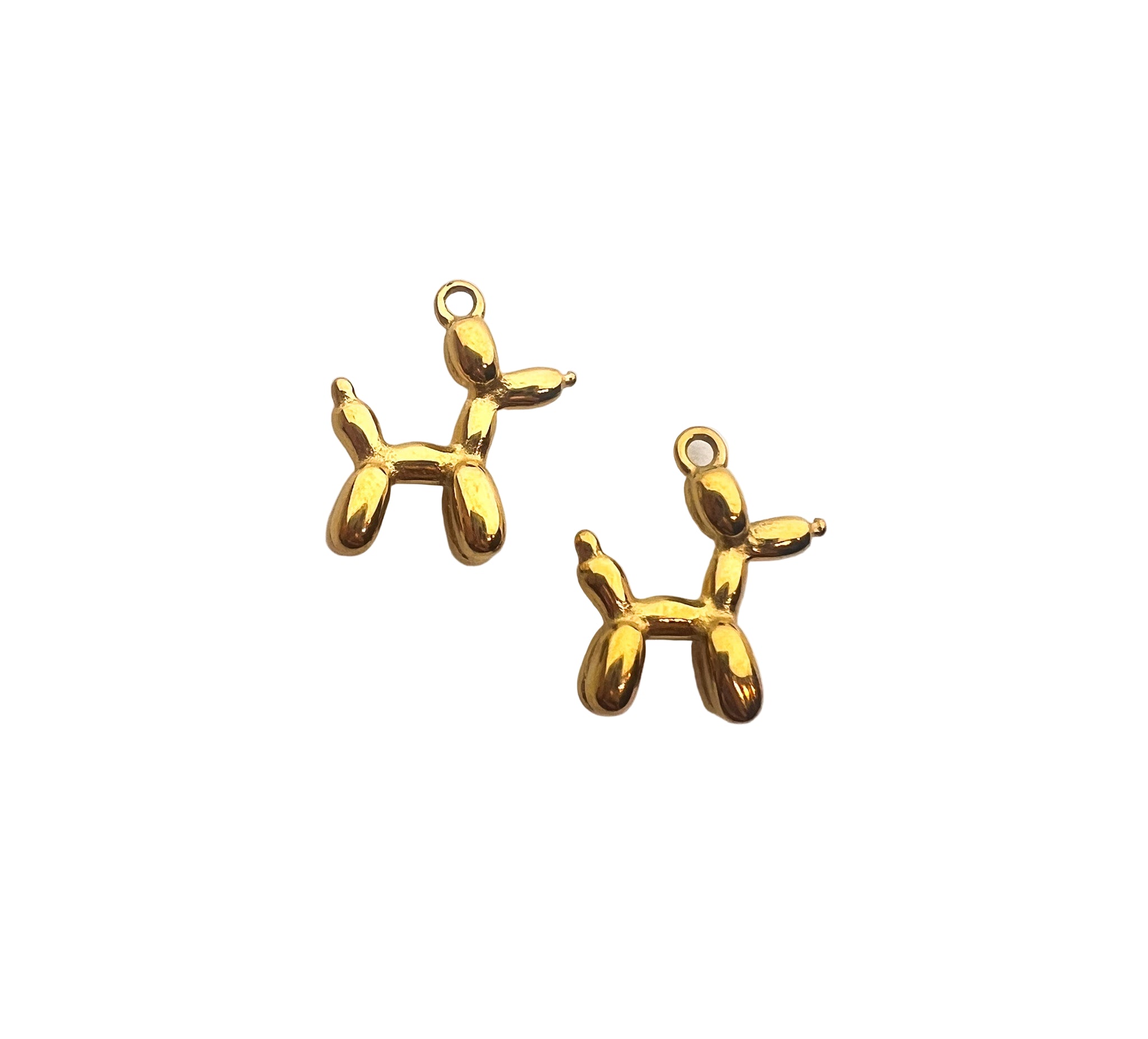 Gold Balloon Dog Charm