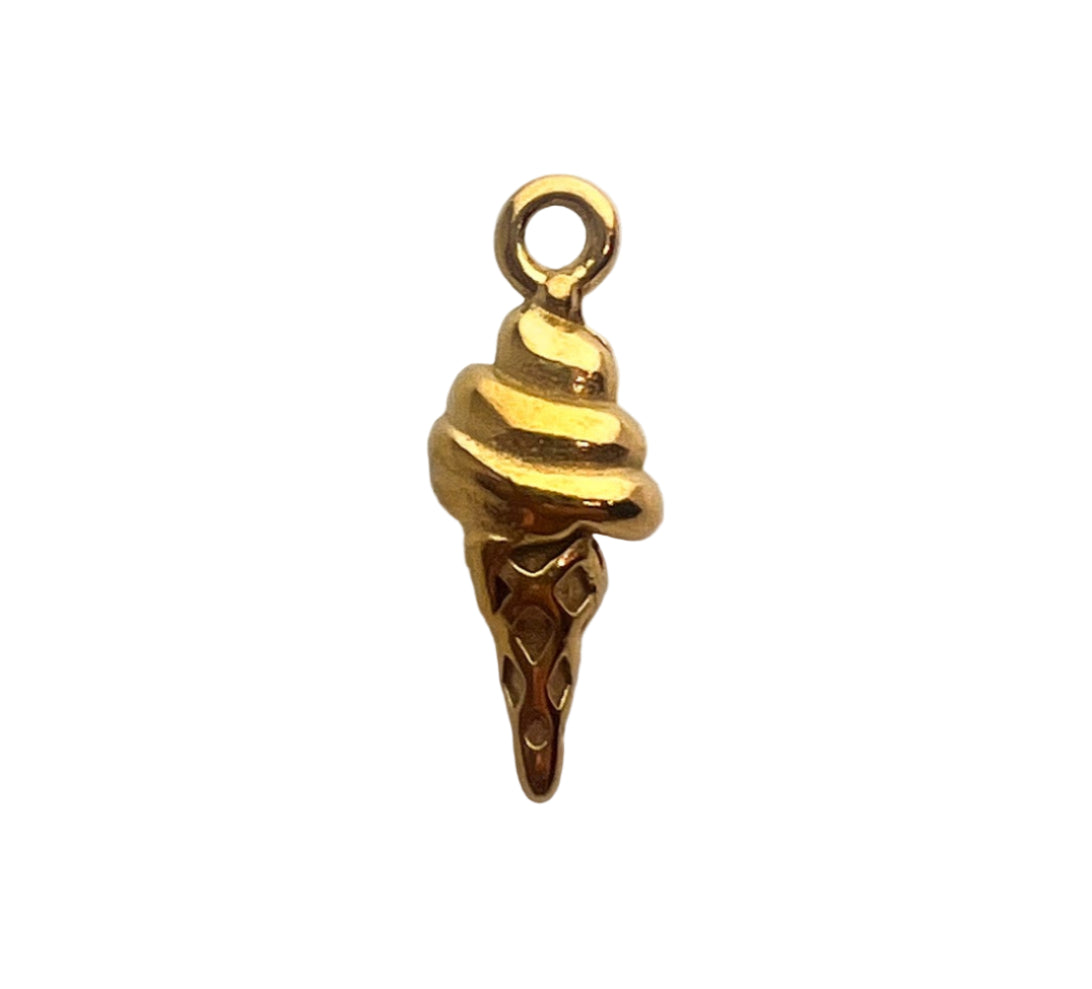 Mini Gold Ice Cream Charm