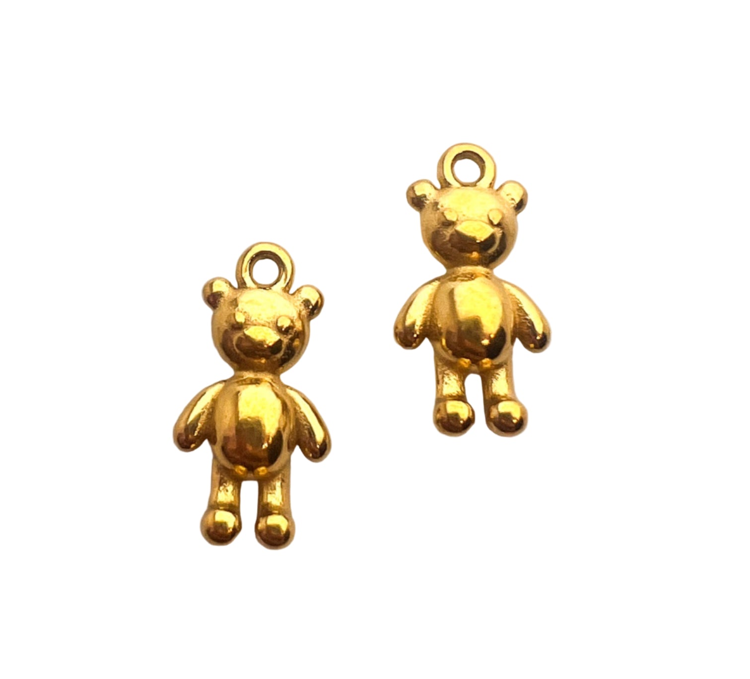 Gold Teddy Bear Charm
