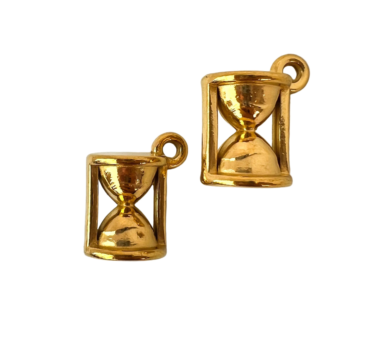 Gold Hourglass Charm