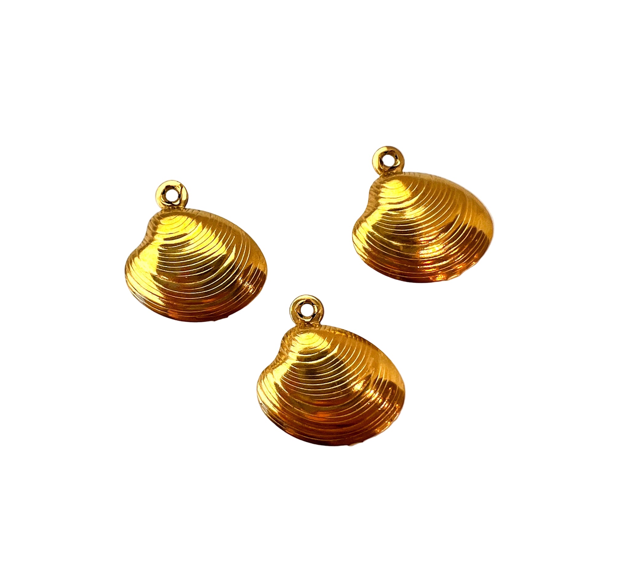 Gold Clam Charm