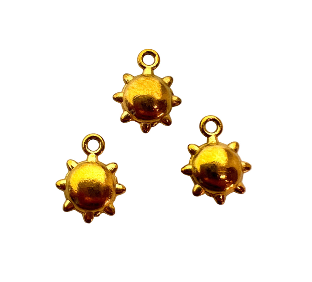 Mini Gold Sun Charm
