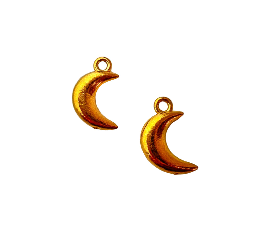 Mini Gold Moon Charm