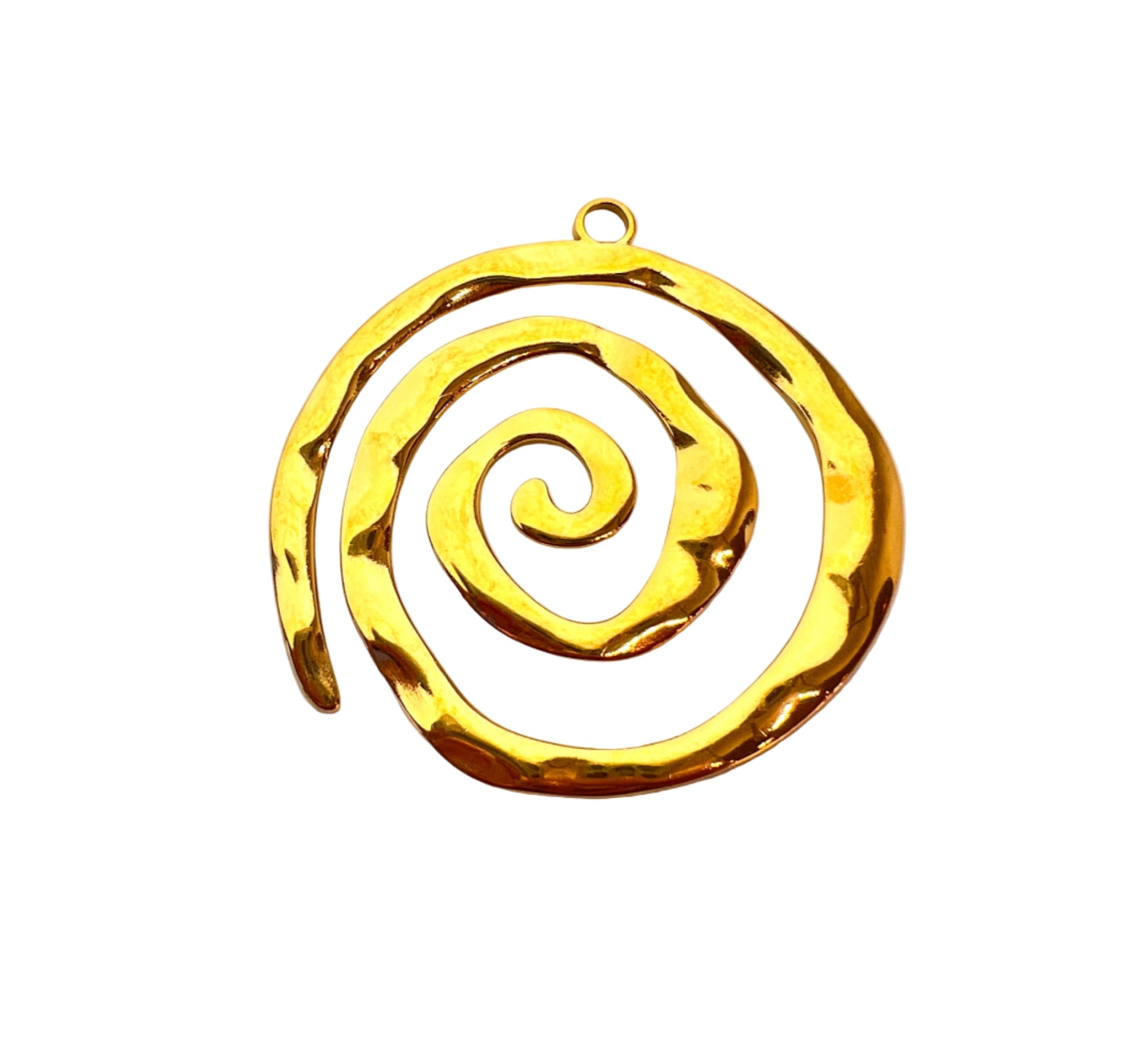 Large Gold Swirl Charm