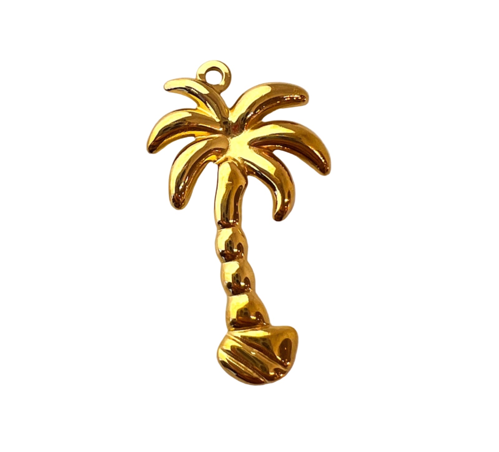 Large Gold Palm Tree Charm