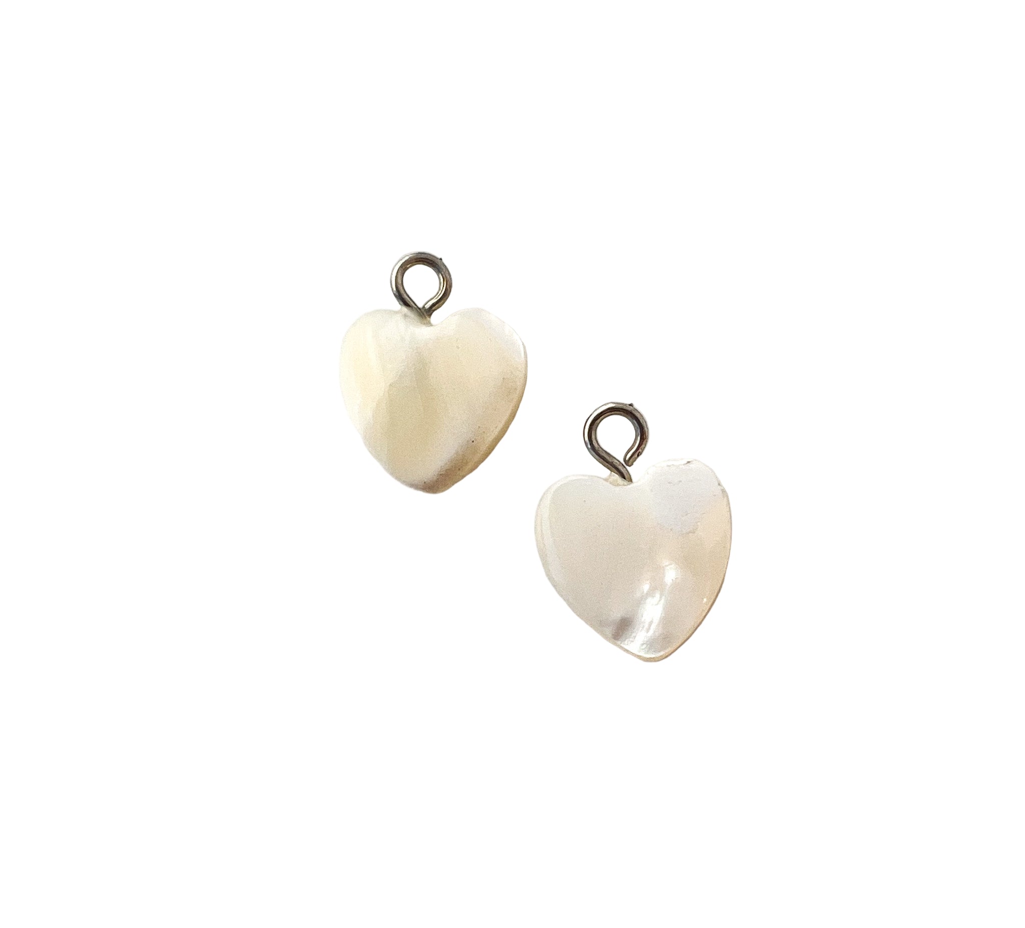 Silver Freshwater Pearl Heart Charm