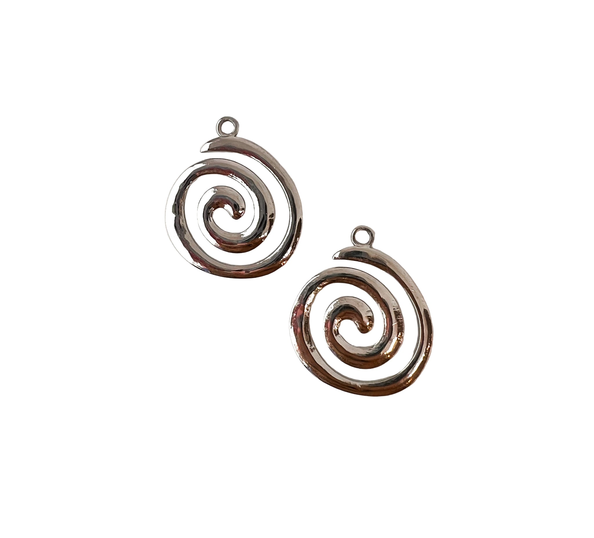 Silver Spiral Charm