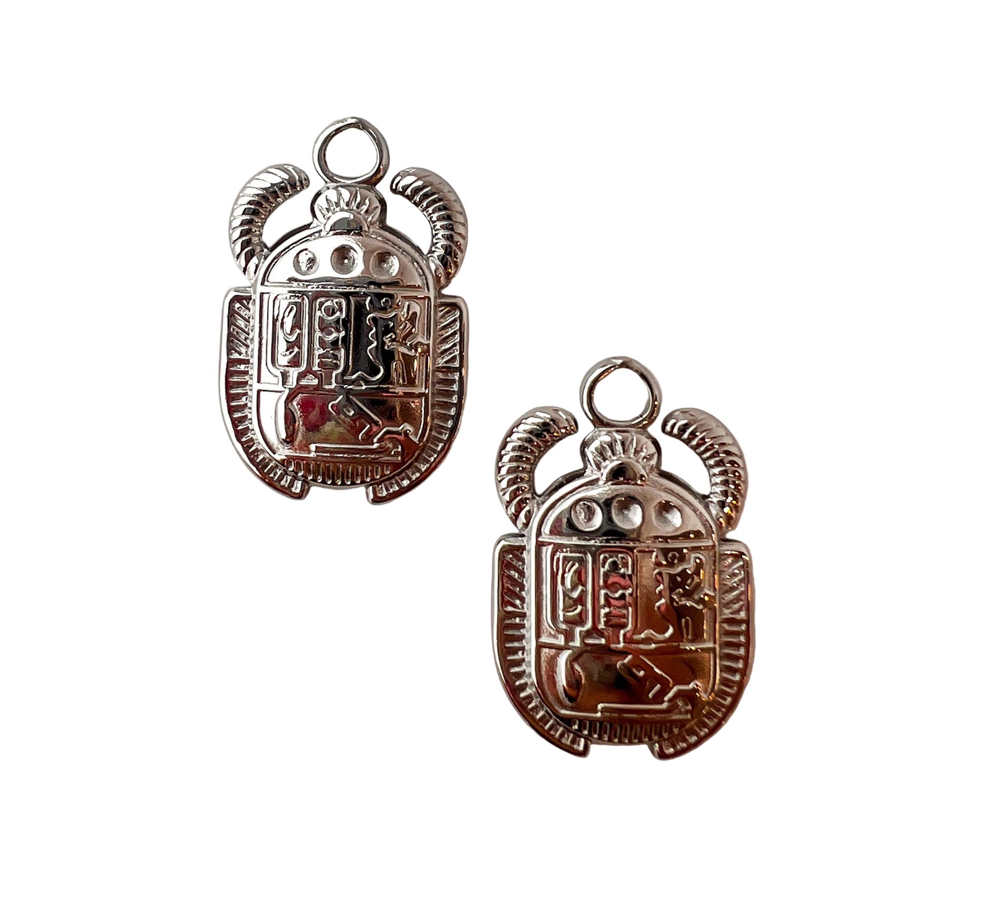 Silver Beetle Charm