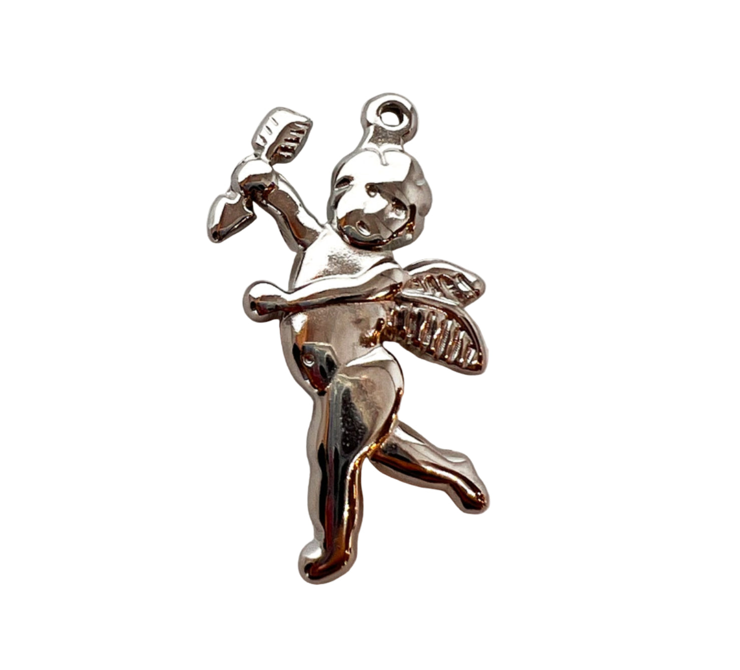 Large Silver Cupid Charm