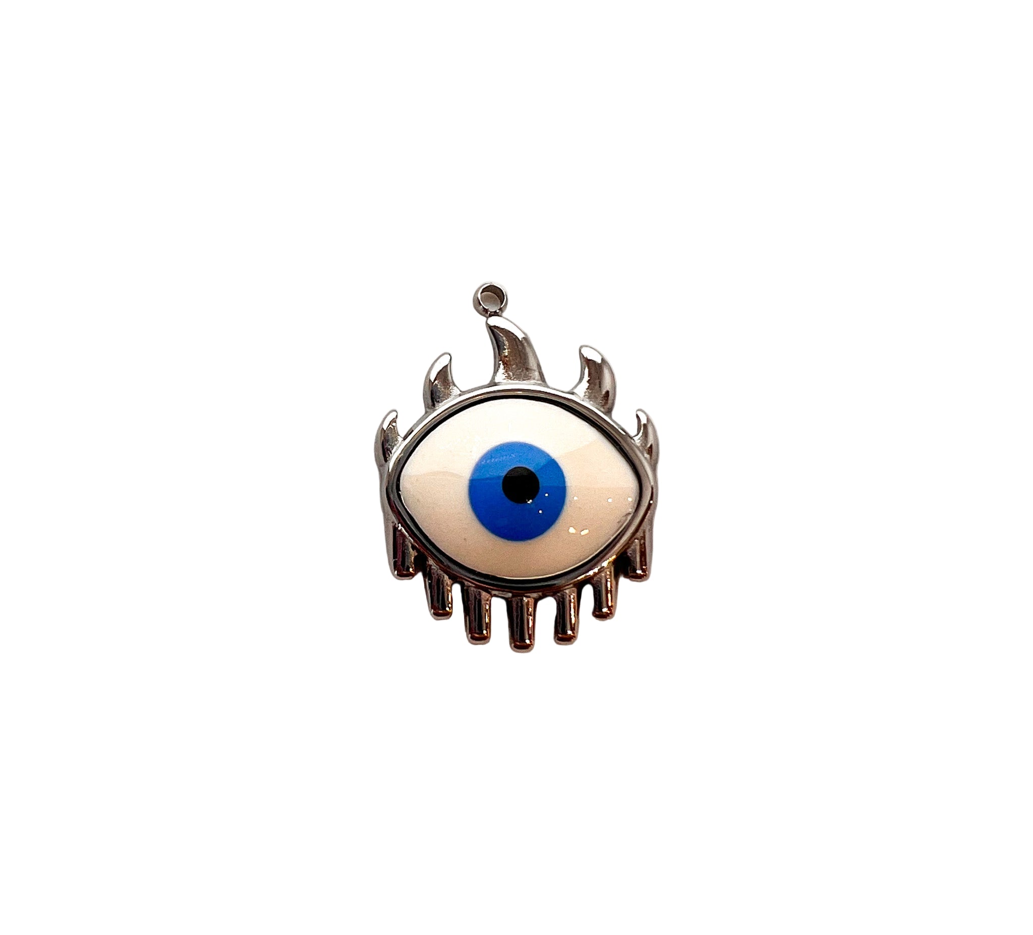 Silver Evil Eye Charm