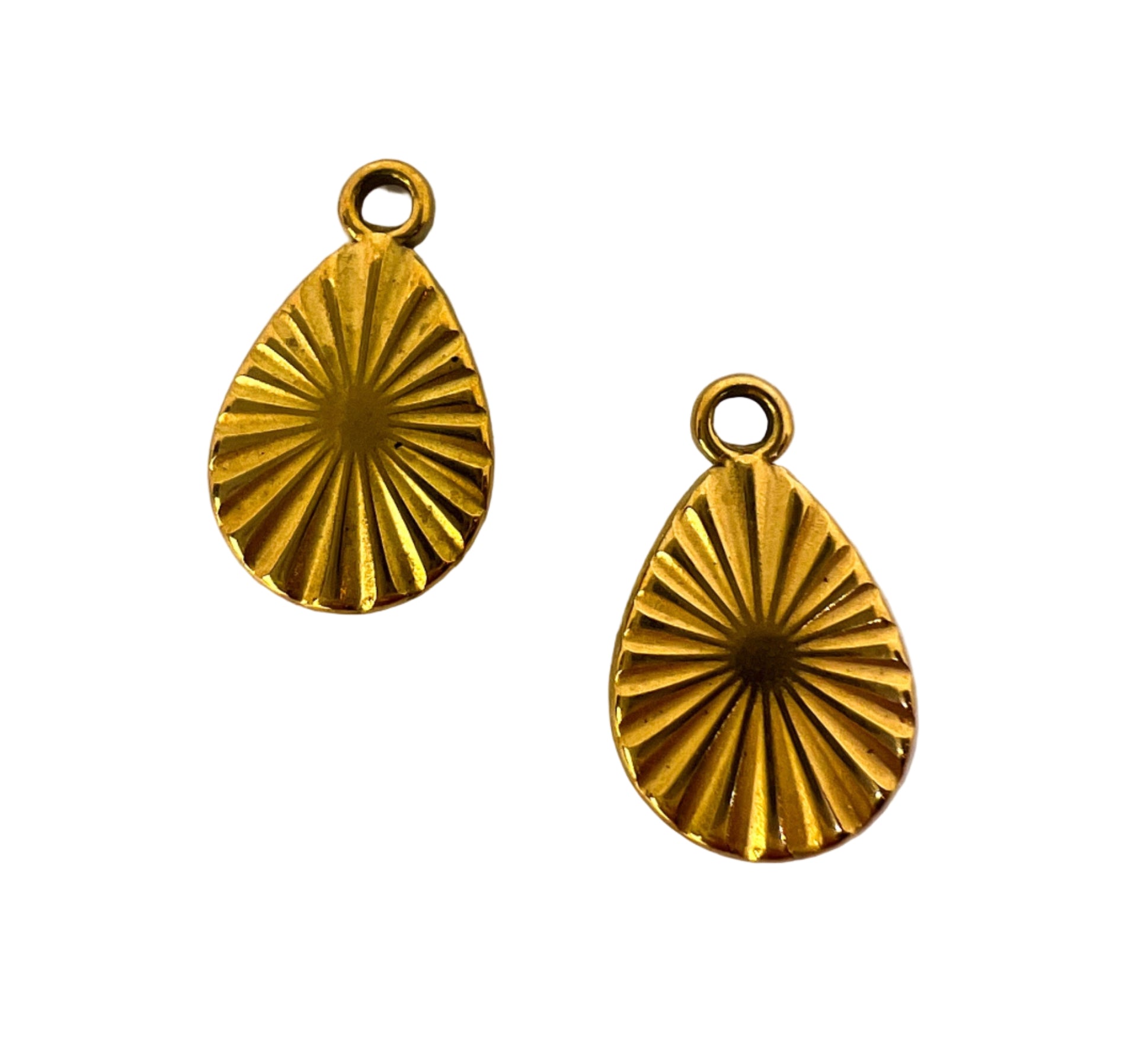 Gold Sunburst Charm - Heart / Drop / Moon / Star