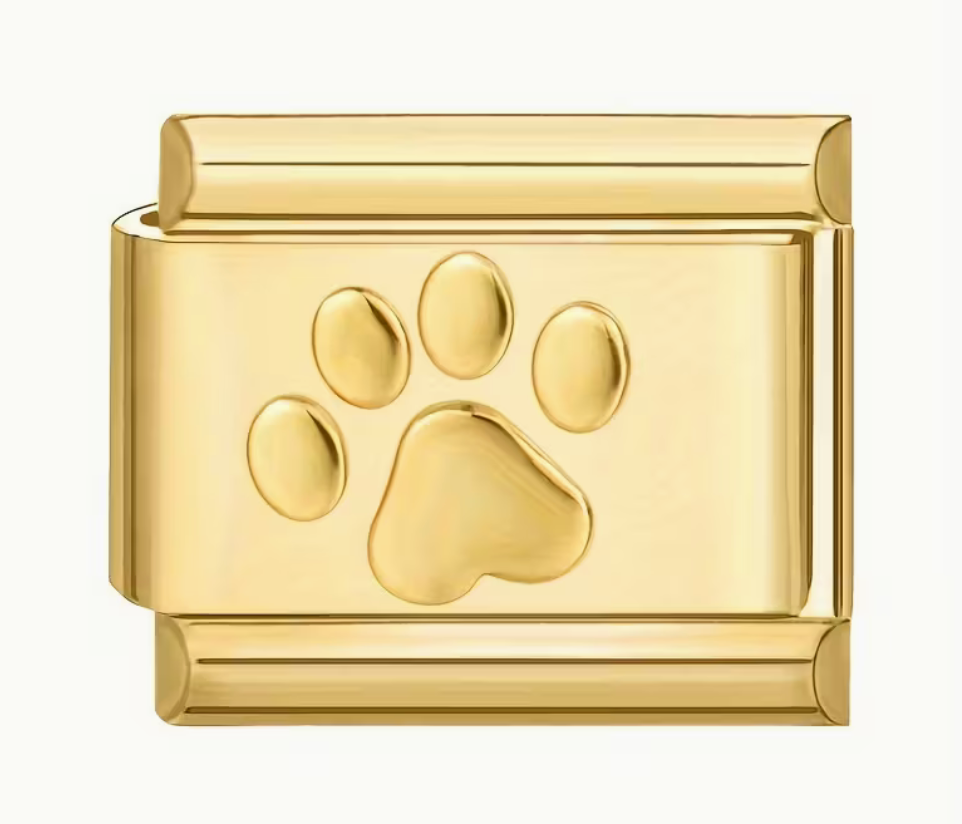 Paw Print Italian Charm