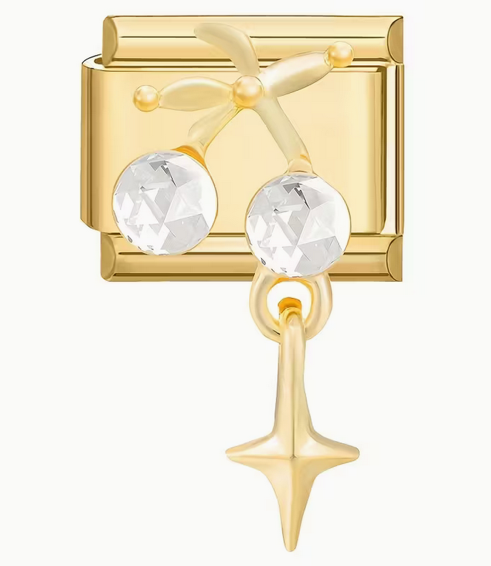 Cherry Sparkle Dangled Italian Charm