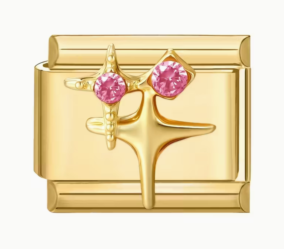 Pink Sparkle Italian Charm