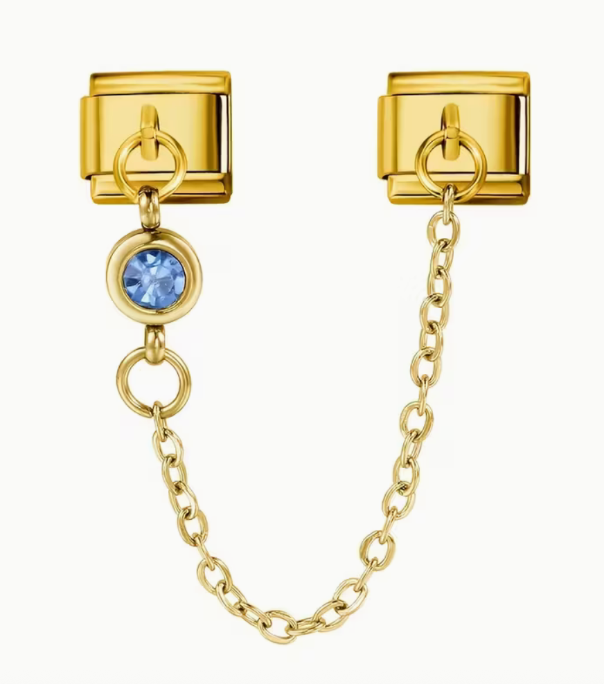 Gold Chained Colour Italian Charm