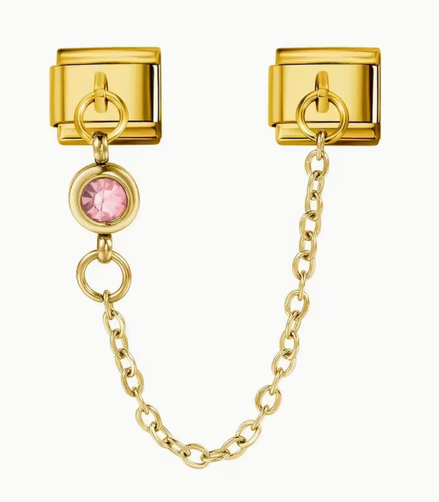 Gold Chained Colour Italian Charm