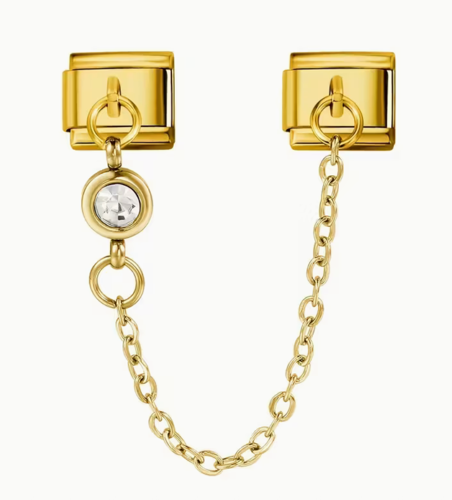 Gold Chained Colour Italian Charm