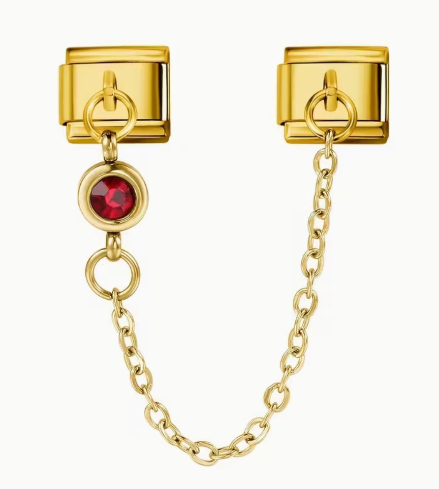 Gold Chained Colour Italian Charm