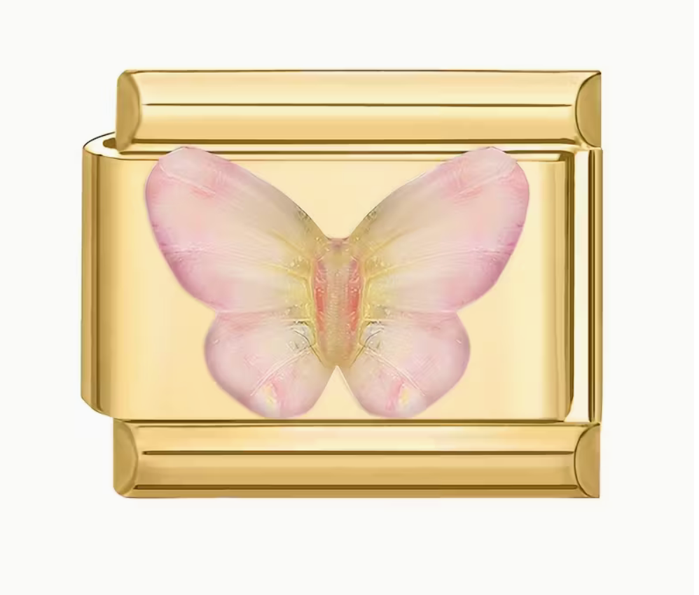 Blush Butterfly Italian Charm