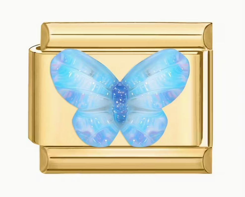 Blue Butterfly Italian Charm