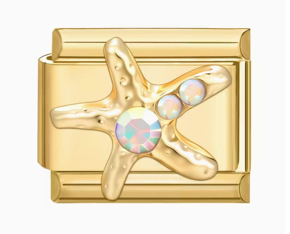 Sparkle Starfish Italian Charm