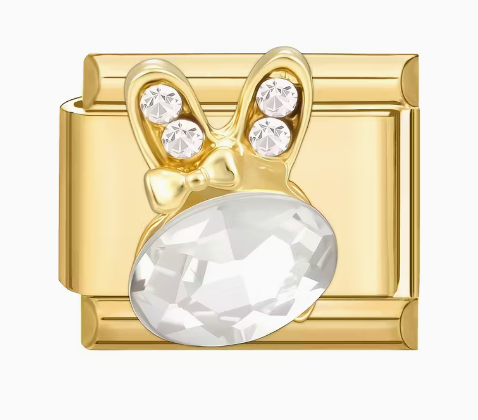 Sparkle Bunny Italian Charm
