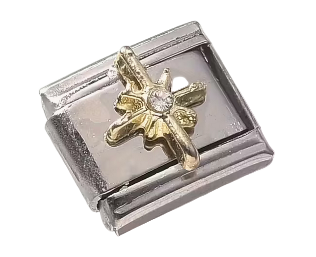 Eight-Pointed Star Italian Charm