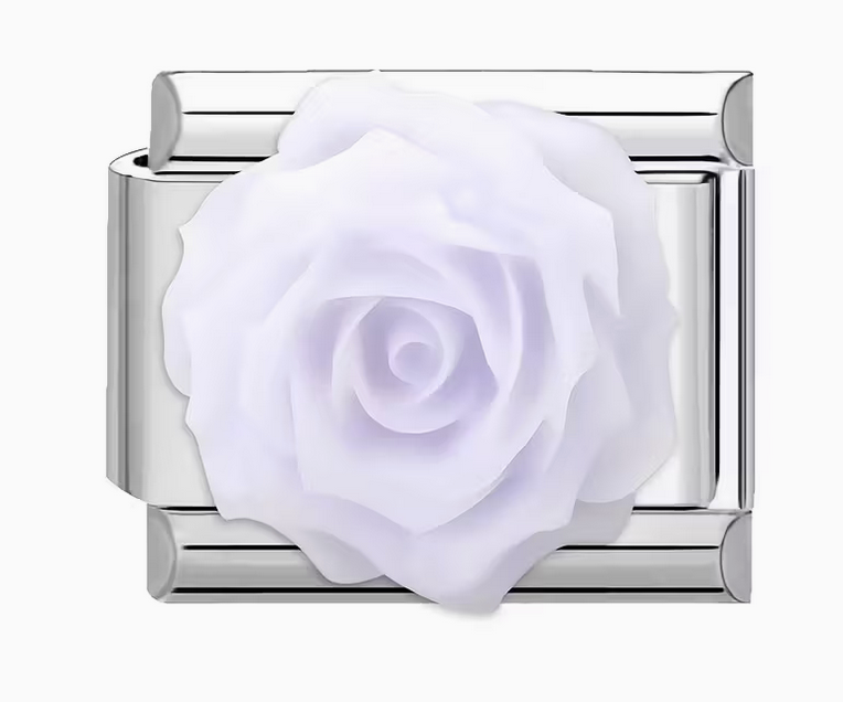 Purple Flower Italian Charm