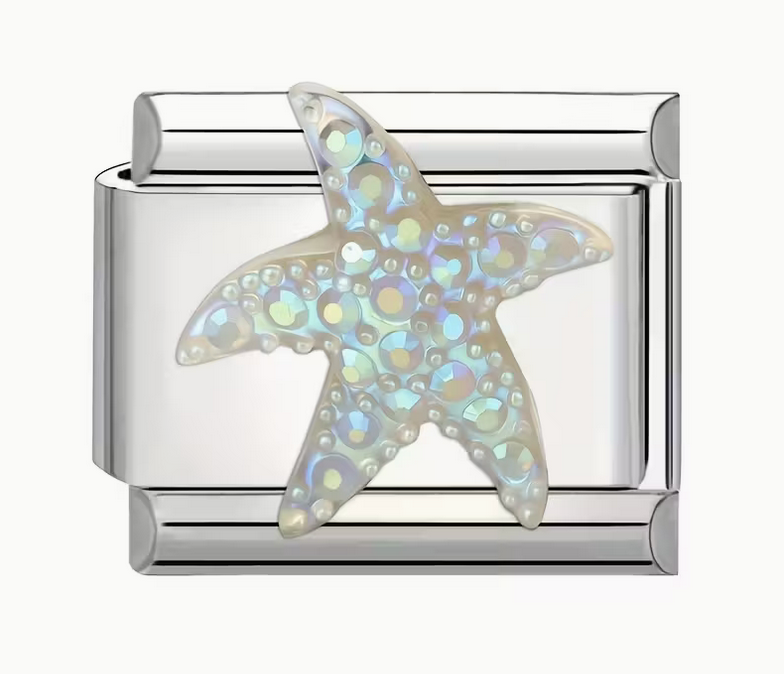 Sparkle Starfish Italian Charm