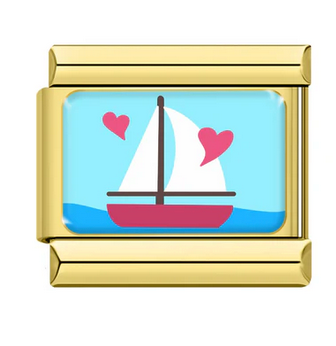 Gold Boat Italian Charm