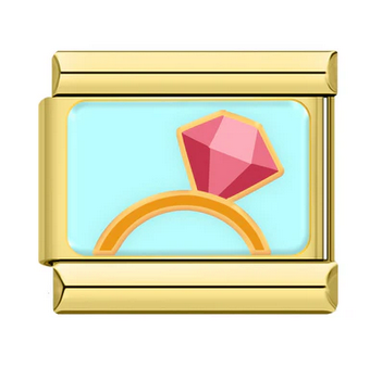 Gold Ring Italian Charm