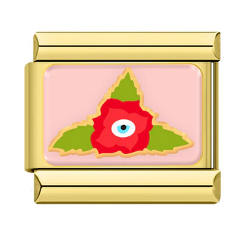 Gold Flower Italian Charm