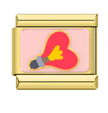 Gold Heart Lamp Italian Charm