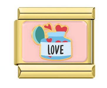 Gold Love Pill Italian Charm