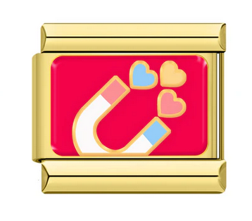 Gold Heart Magnet Italian Charm